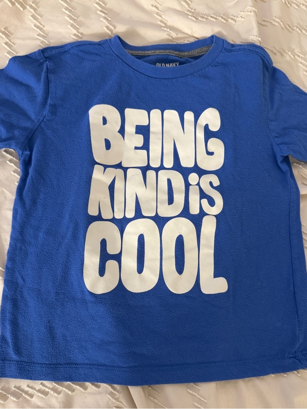 Old Navy Blue Graphic Tee 'Being Kind is Cool'